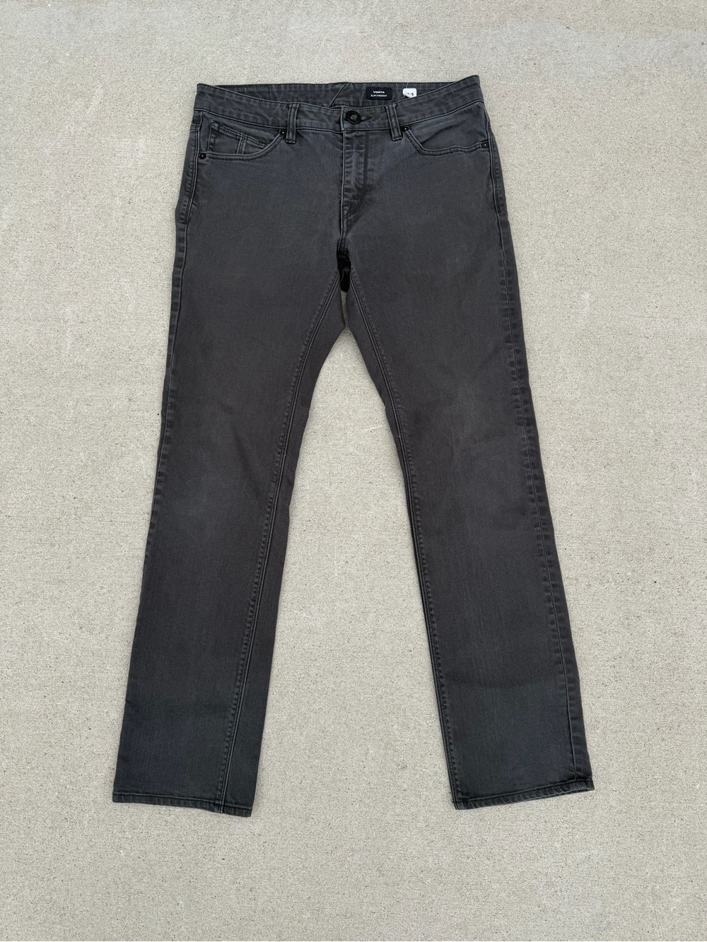 Volcom Vorta Slim Straight Gray Jeans Size 31